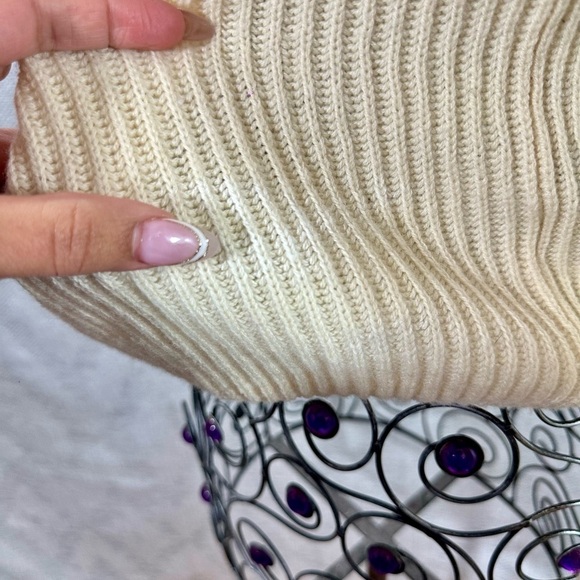 Rebecca Minkoff lottie cream cashmere wool blend sweater size S - Picture 6 of 10